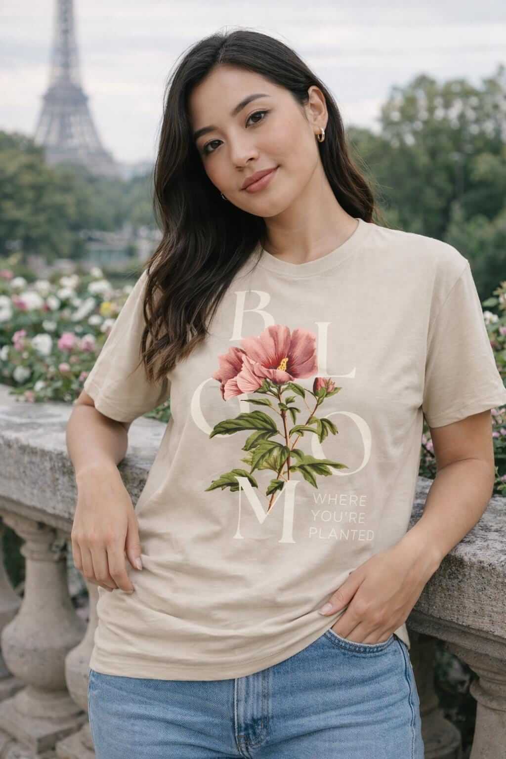 Avyron Clothing vintage pink hibiscus floral tee