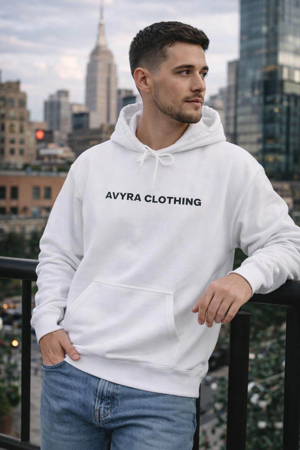 Avyron Clothing floral heart dagger hoodie back print design