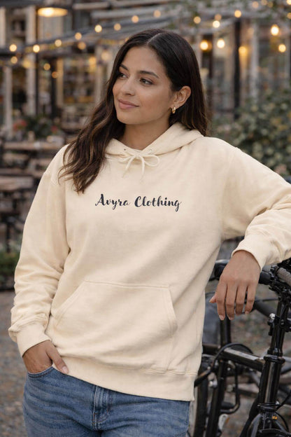 Avyron Clothing silent strength feather quill illustration minimalist back hoodie
