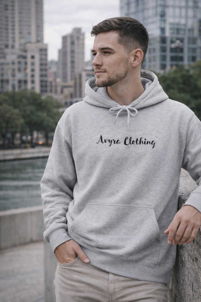 Avyron Clothing silent strength feather quill illustration minimalist back hoodie