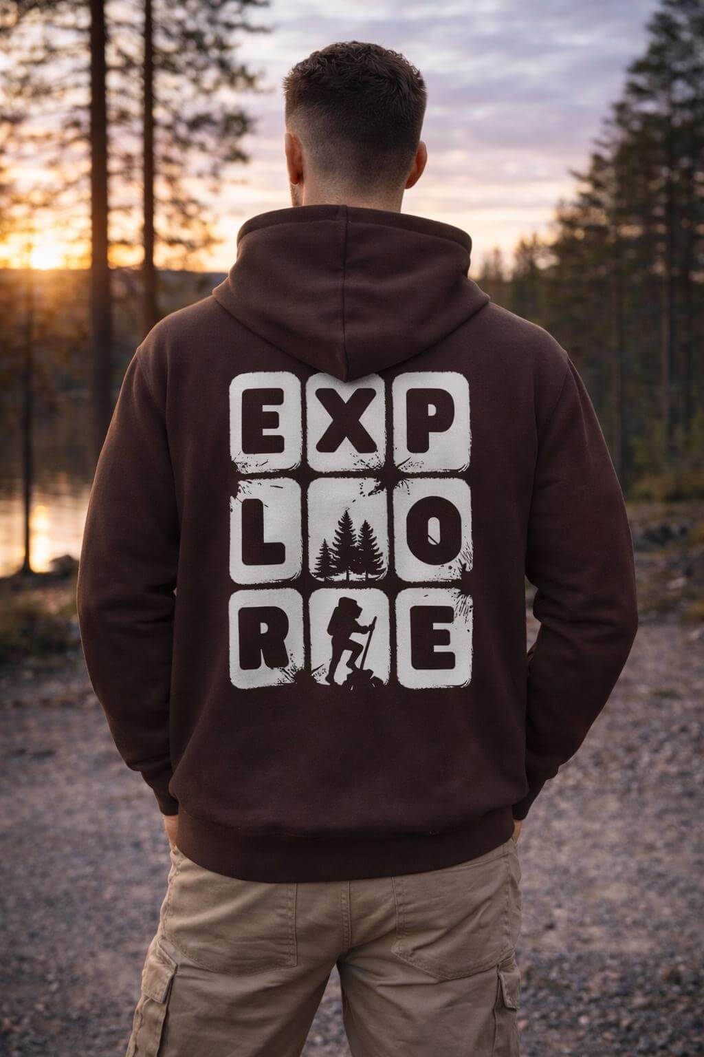 Avyron Clothing explore blocks hiking graphic hoodie