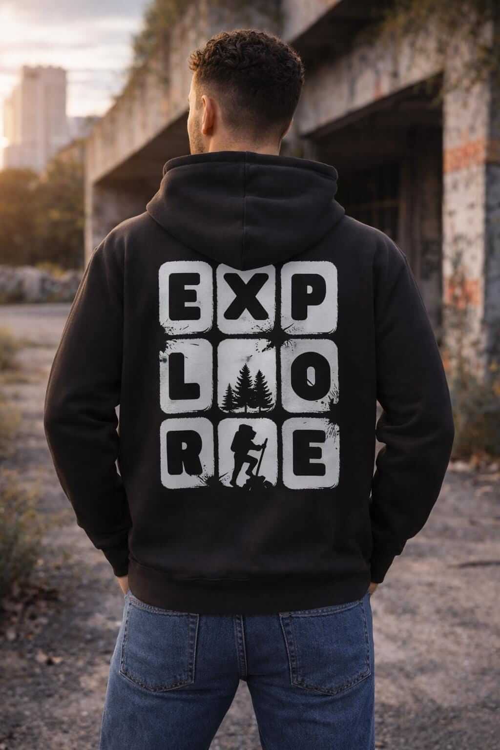 Avyron Clothing explore blocks hiking graphic hoodie