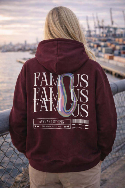 Avyron Clothing famous repeat typography branded streetwear logo hoodie