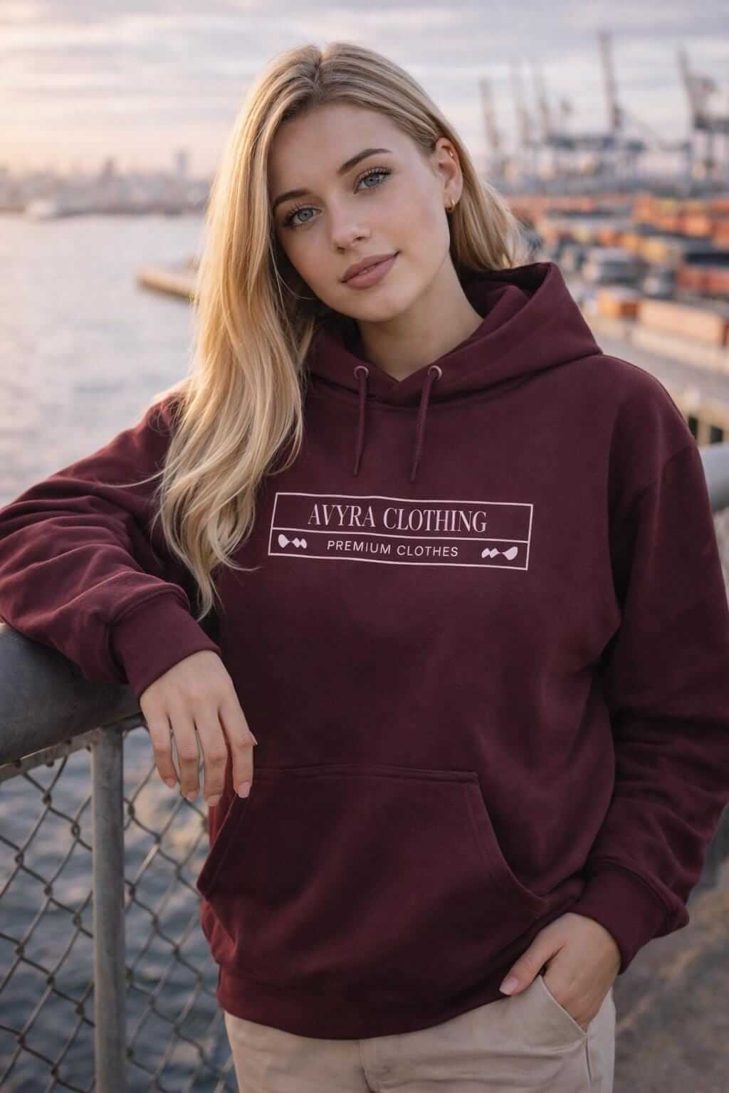 Avyron Clothing famous repeat typography branded streetwear logo hoodie