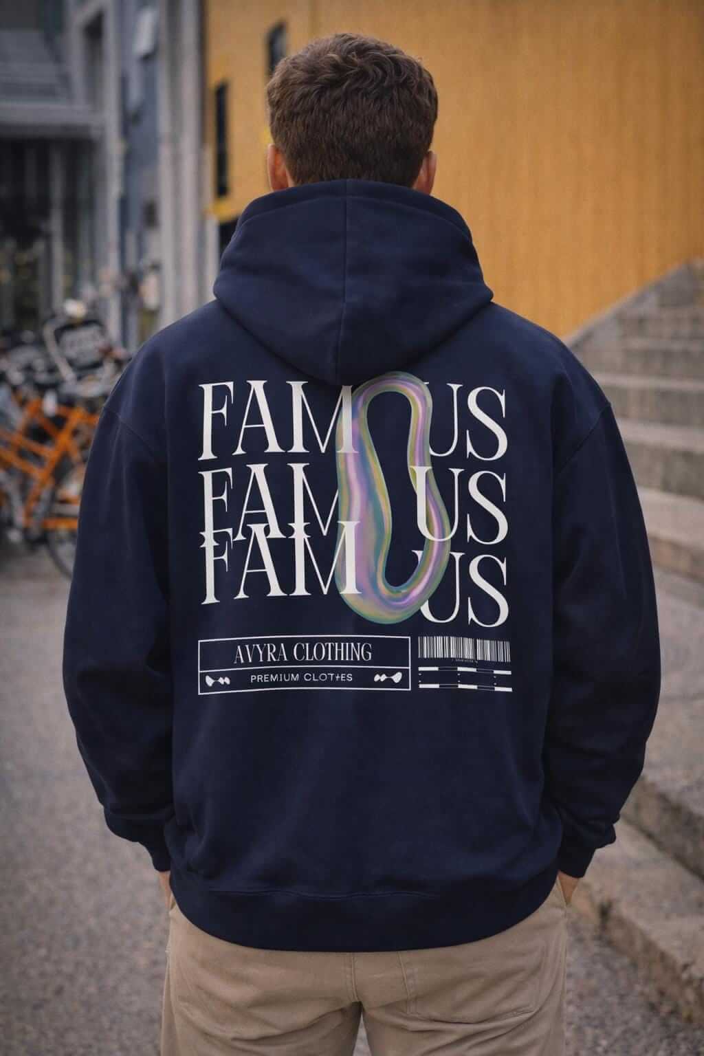 Avyron Clothing famous repeat typography branded streetwear logo hoodie
