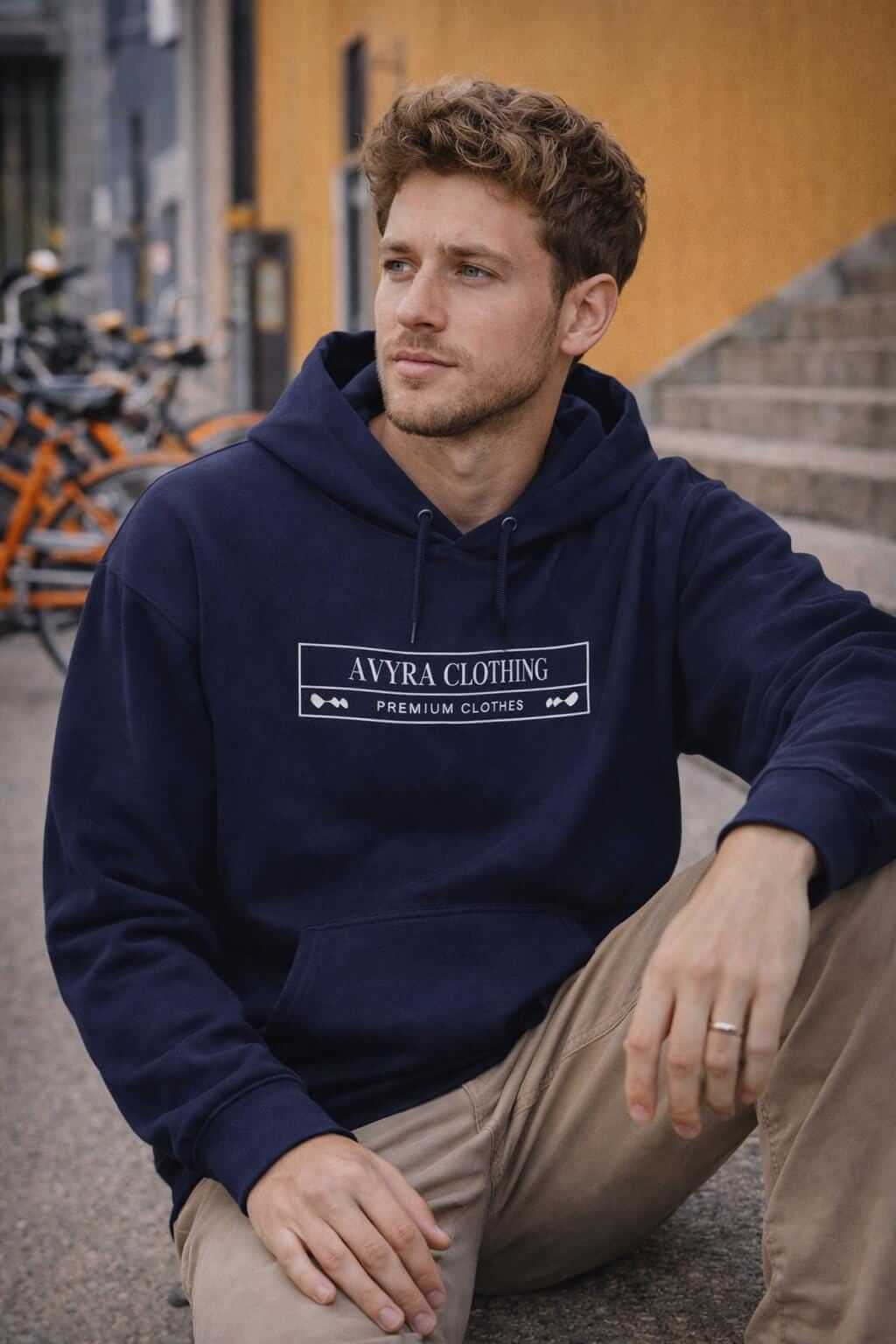 Avyron Clothing famous repeat typography branded streetwear logo hoodie