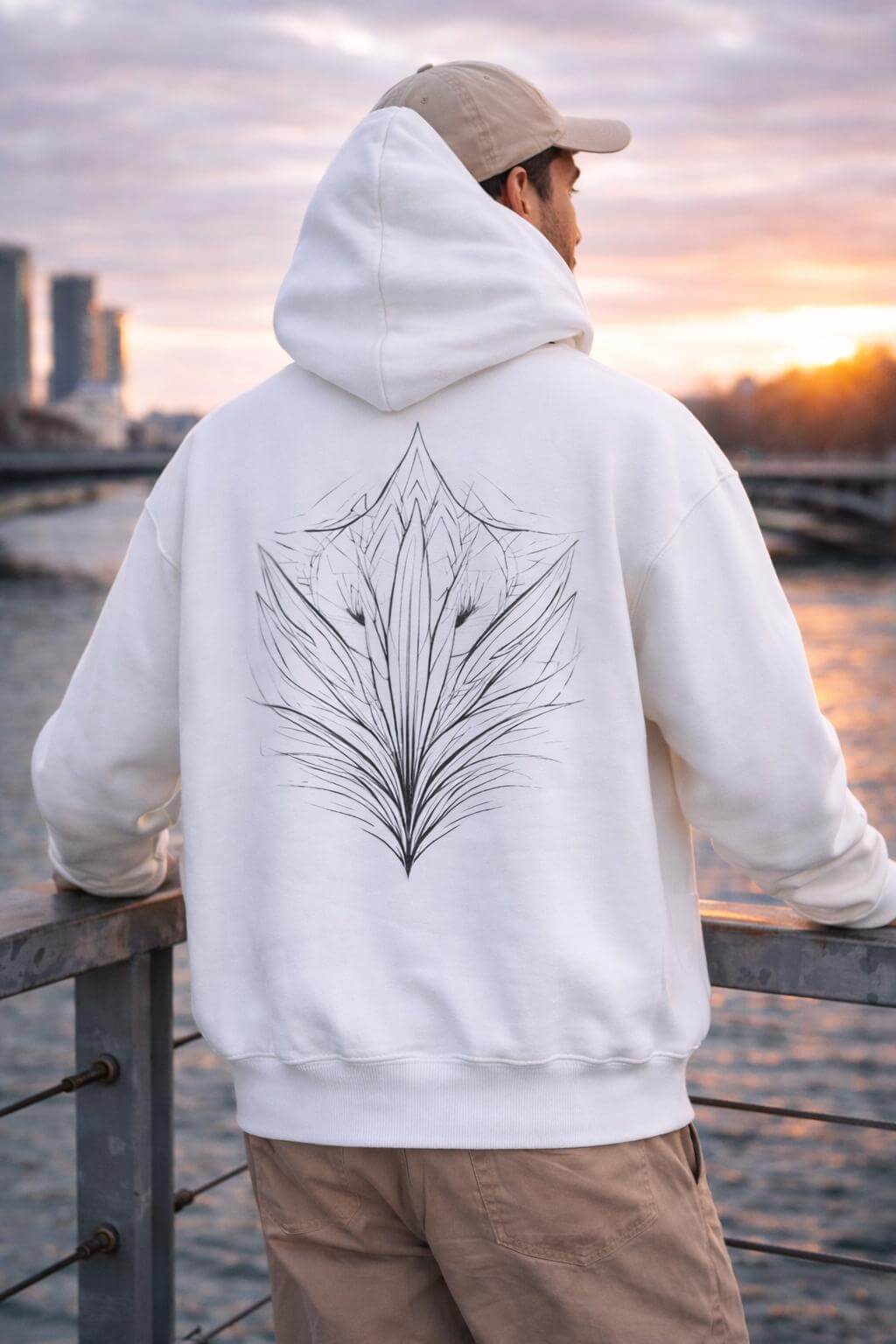 Avyron Clothing abstract geometric minimalist hoodie