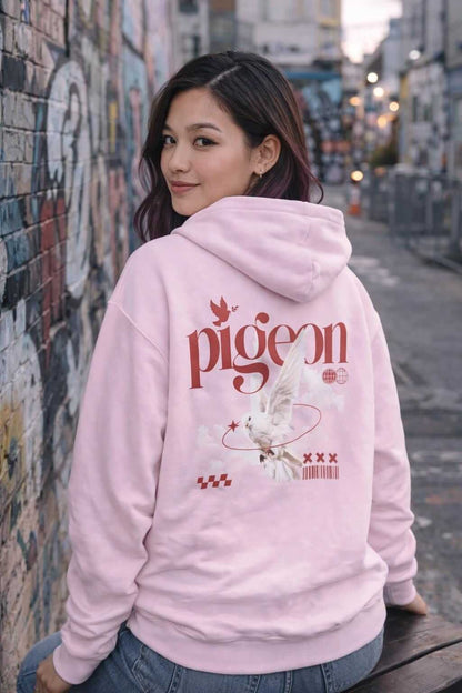 Avyron Clothing pigeon dove graphic retro typography hoodie