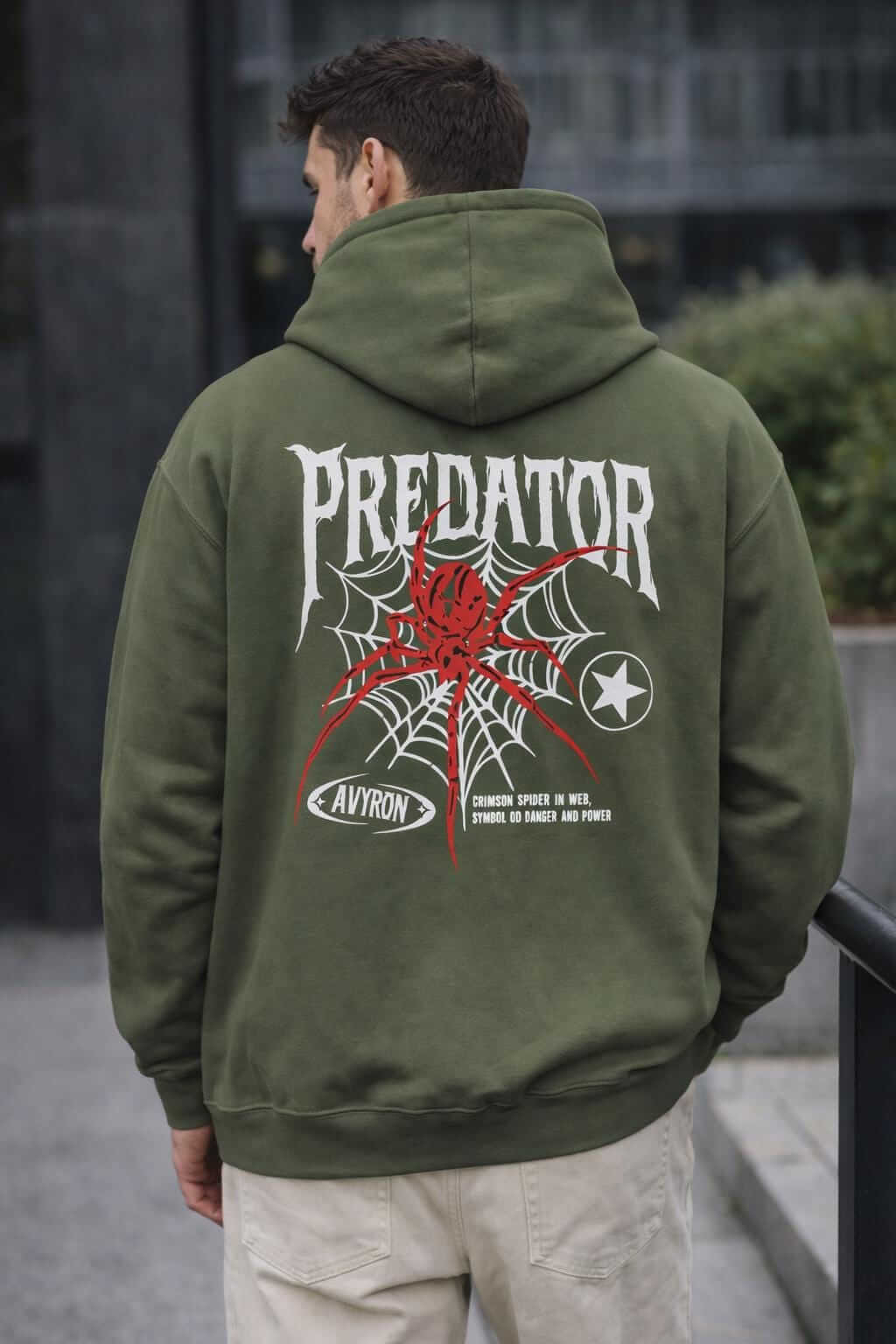 Avyron Clothing predator spider web black hoodie