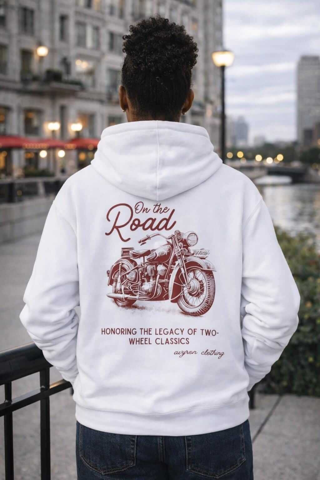 Avyron Clothing vintage motorcycle illustration hoodie sweatshirt