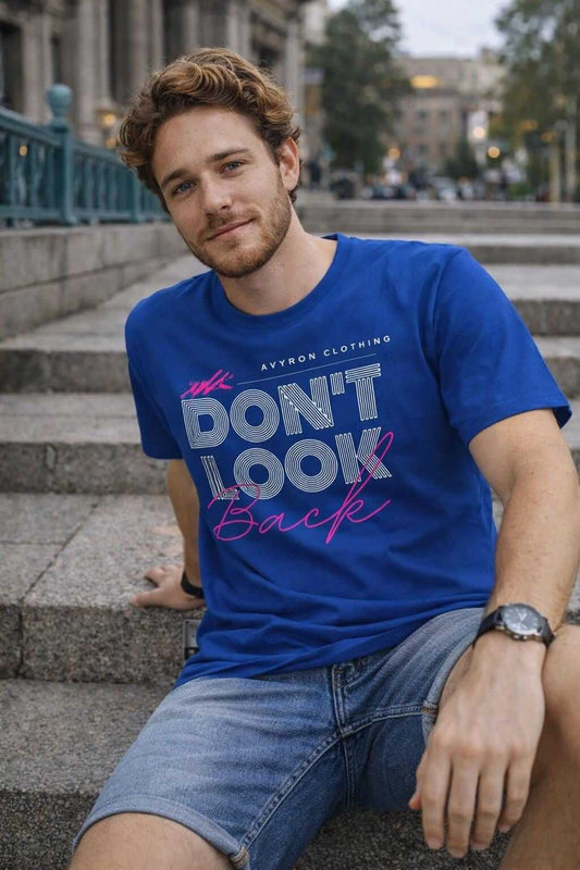 Avyron Clothing don’t look back retro script typography tee