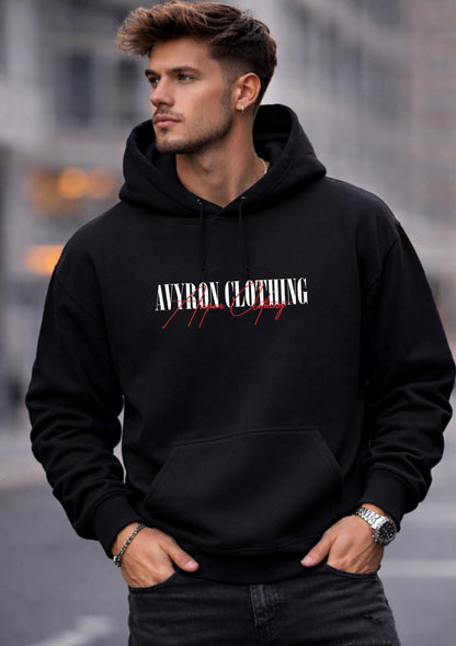 Avyron Clothing wing of death angel skull roses graphic hoodie back print