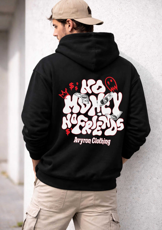 Avyron Clothing no money no friends graphic streetwear hoodie