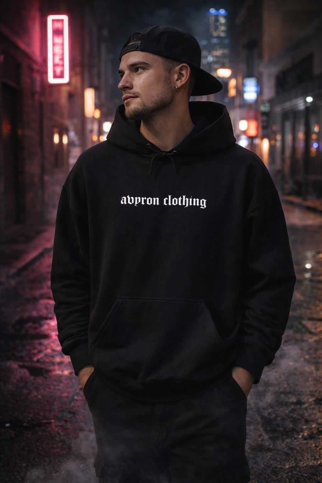 Avyron Clothing atlas statue graphic hoodie