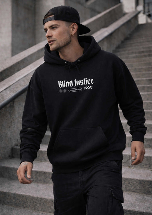 Avyron Clothing blind justice gargoyle graphic hoodie