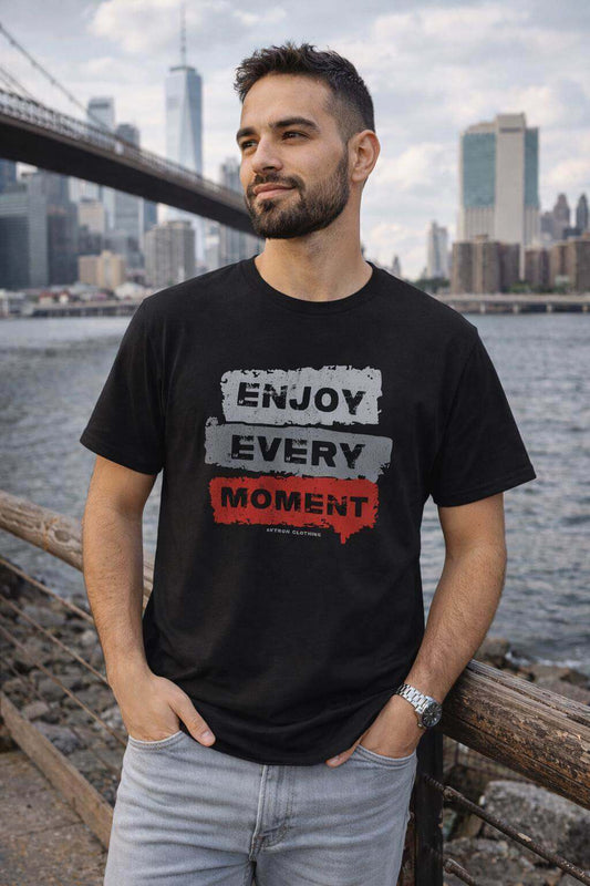 Avyron Clothing enjoy every moment motivational typography tee