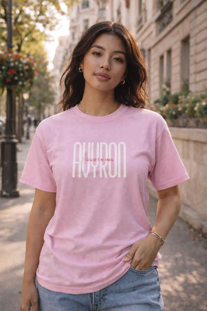 Avyron Clothing Alyxron retro typeface black graphic tee
