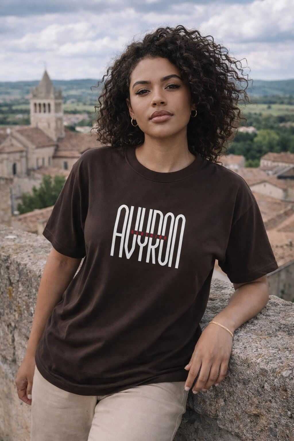 Avyron Clothing Alyxron retro typeface black graphic tee