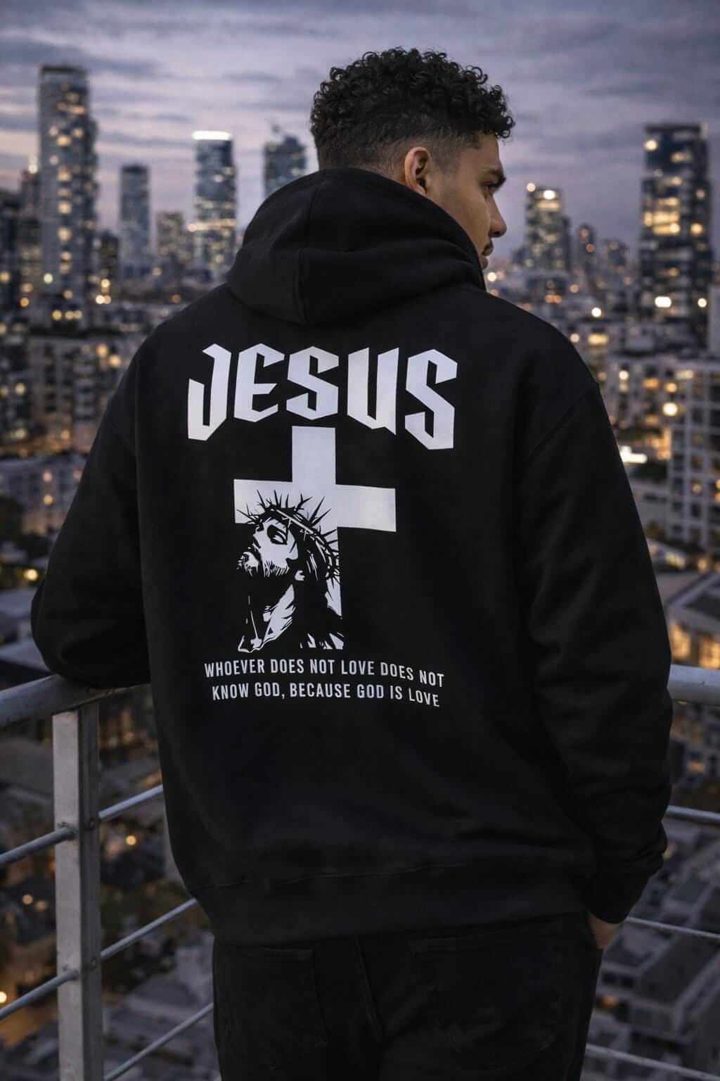 Avyron Clothing Jesus crown of thorns cross scripture hoodie