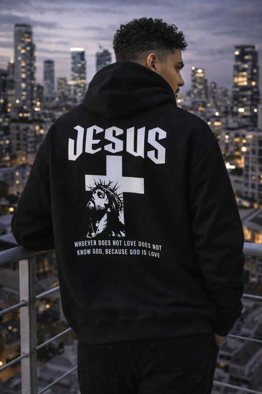 Avyron Clothing Jesus crown of thorns cross scripture hoodie