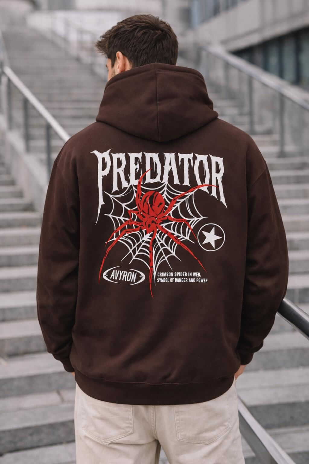 Avyron Clothing predator spider web black hoodie