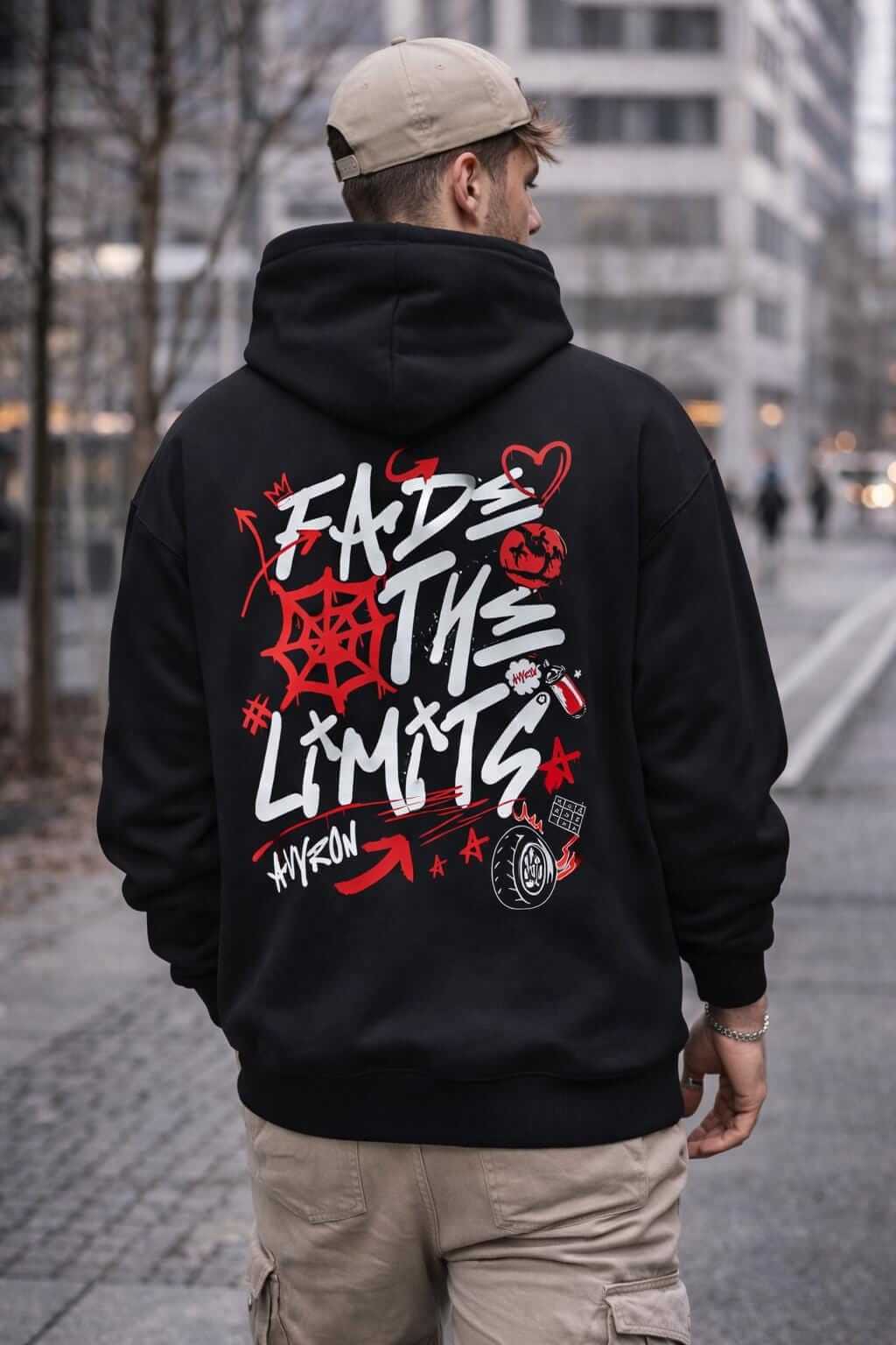 Avyron Clothing fade the limits graffiti graphic hoodie