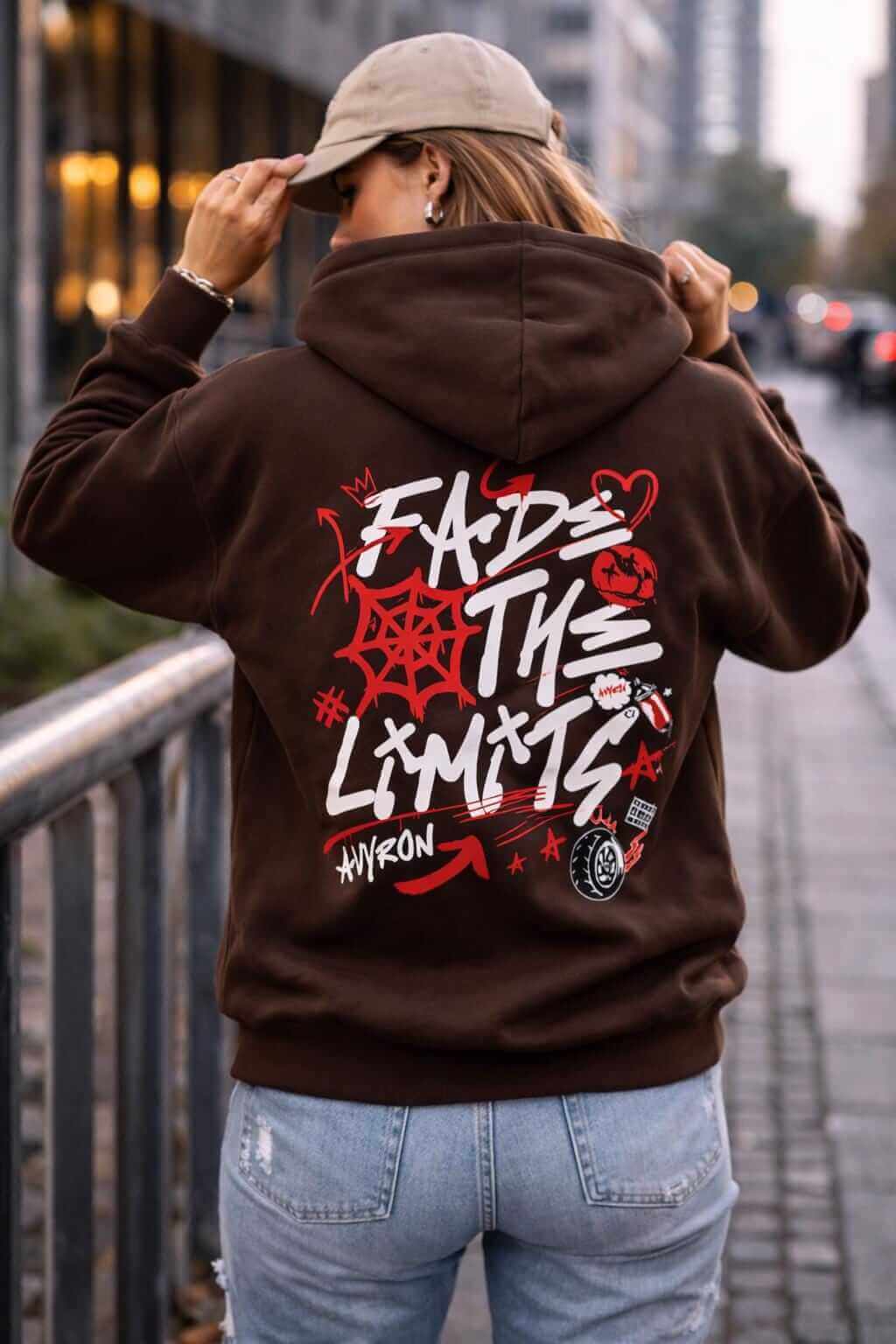 Avyron Clothing fade the limits graffiti graphic hoodie