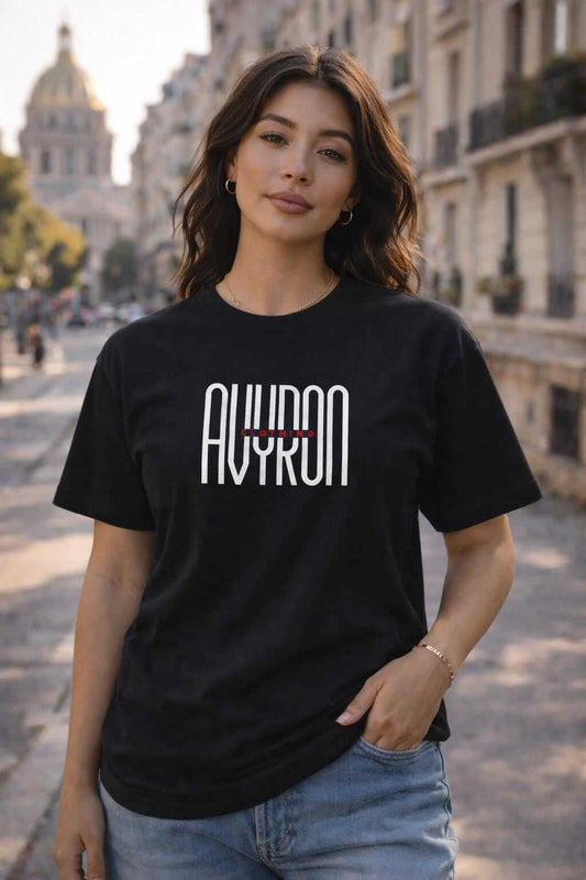 Avyron Clothing Alyxron retro typeface black graphic tee